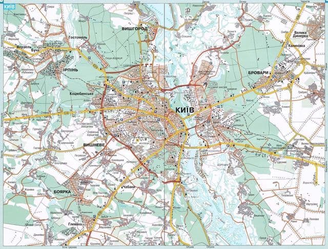 Plan des routes de Kiev
