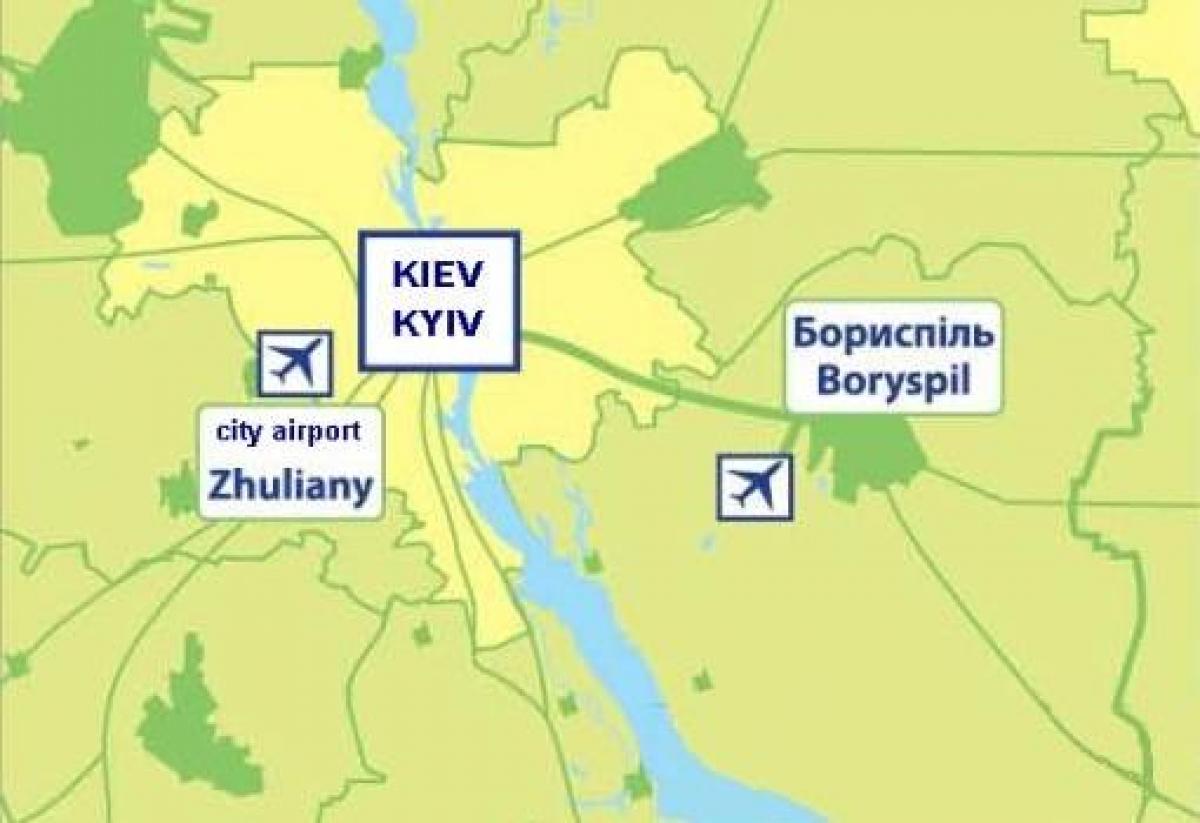 Plan des aéroports de Kiev