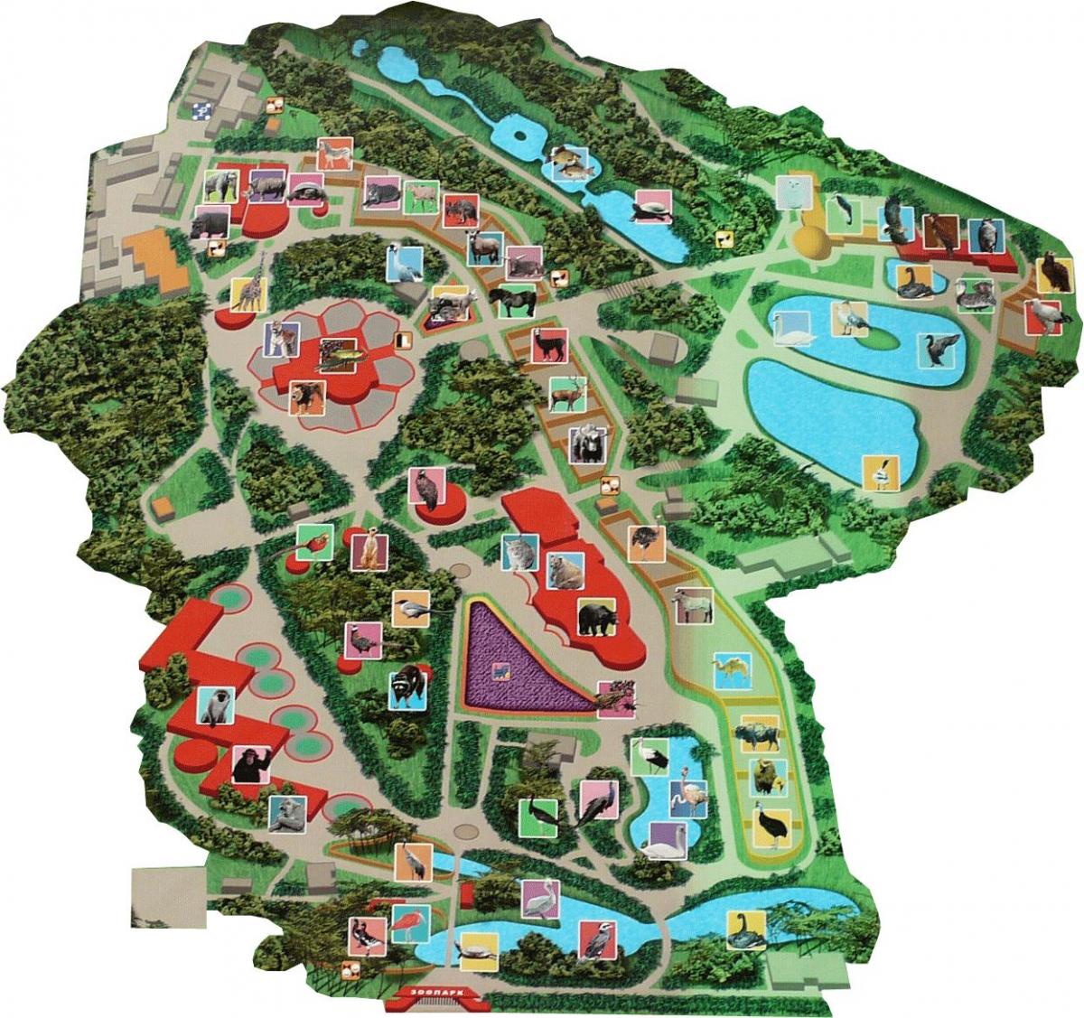 Plan du parc zoologique de Kiev